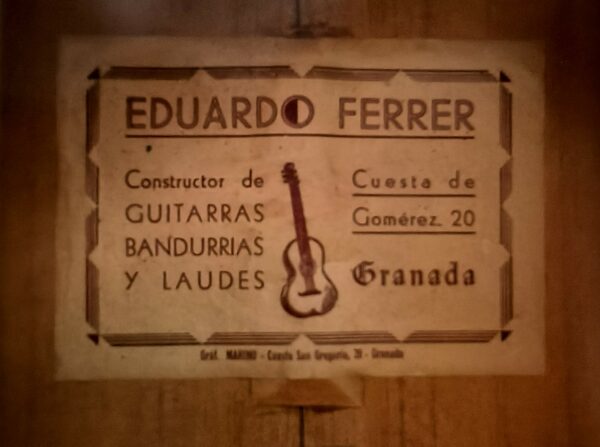 Eduardo Ferrer flamencogitarr - c:a 1952 - Bild 6